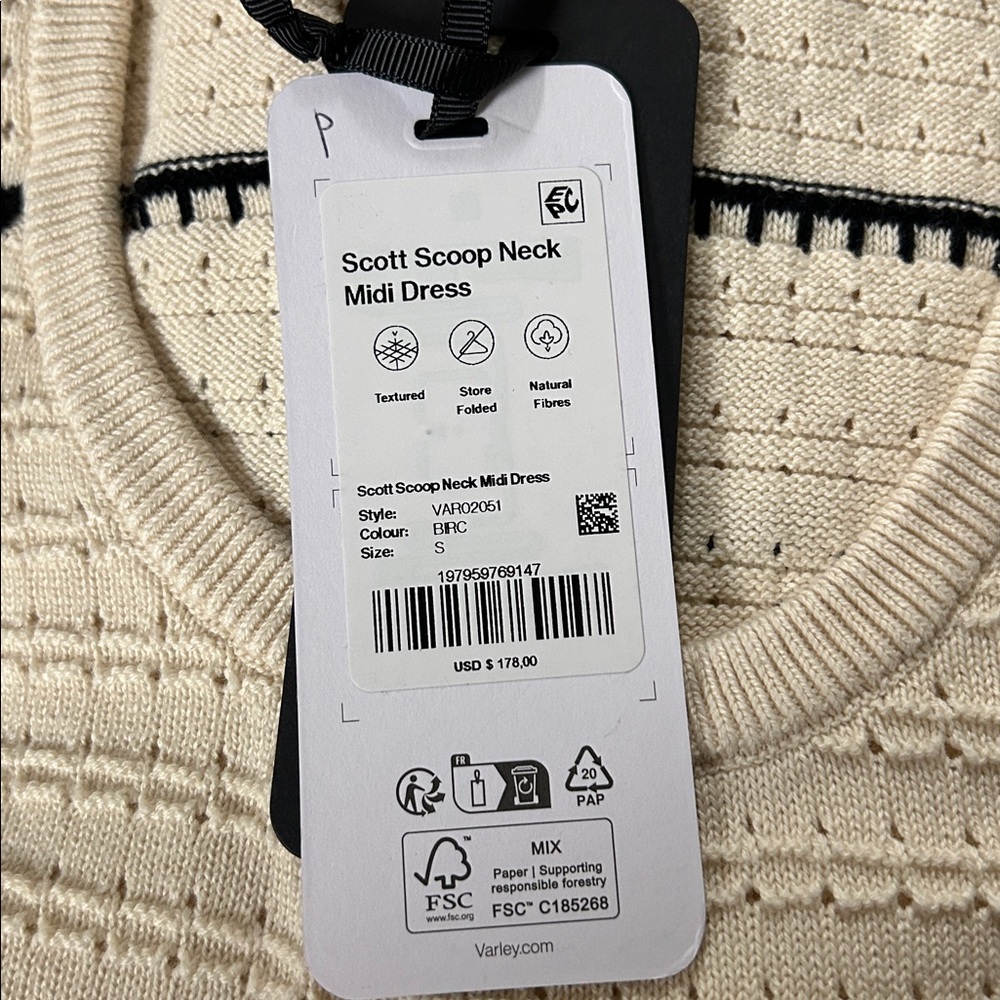 Varley scott scoop neck midi dress birch - Picture 3 of 3